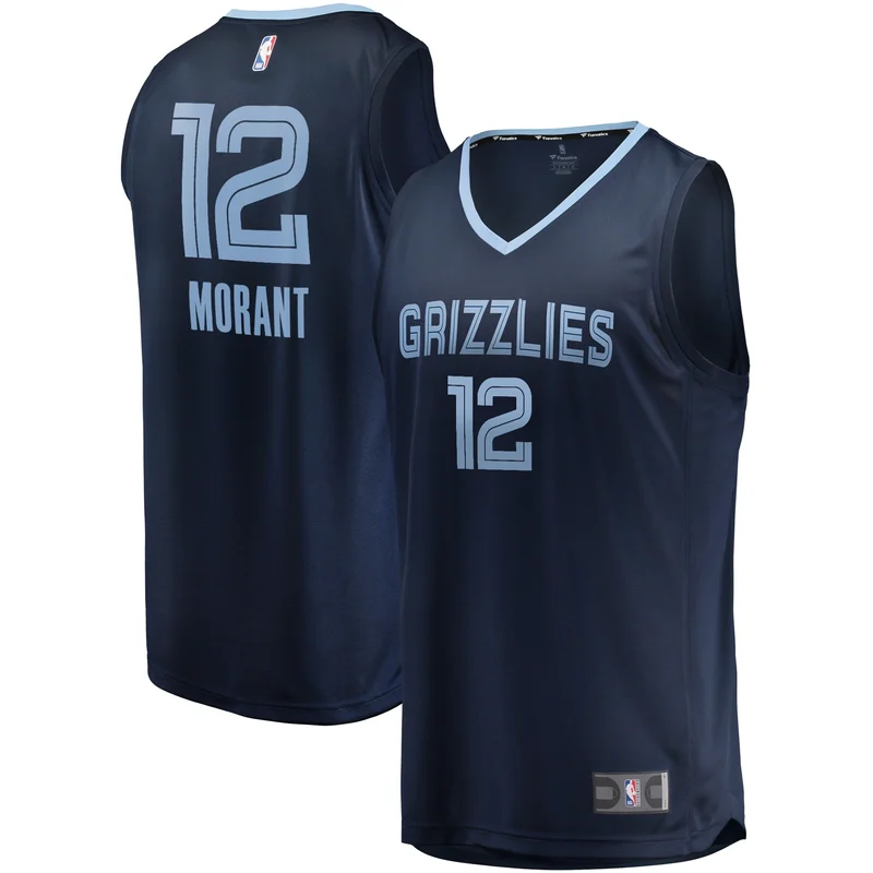Ja Morant Memphis Grizzlies Jersey Unisex Select Series Swingman - Light Blue - Image 4