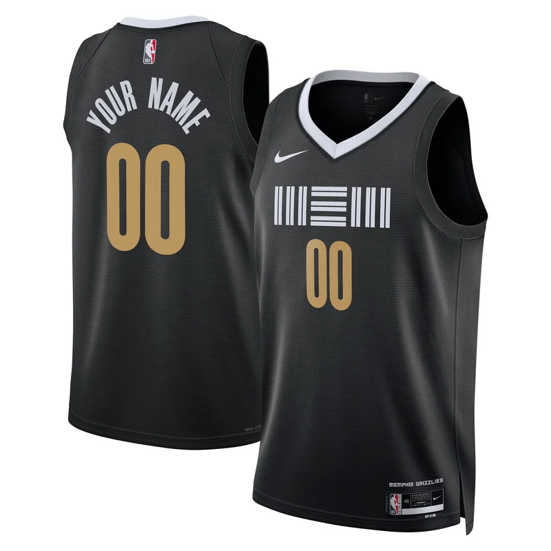 Memphis Grizzlies Jersey Unisex 2023 24 Custom Swingman - Black - City Edition