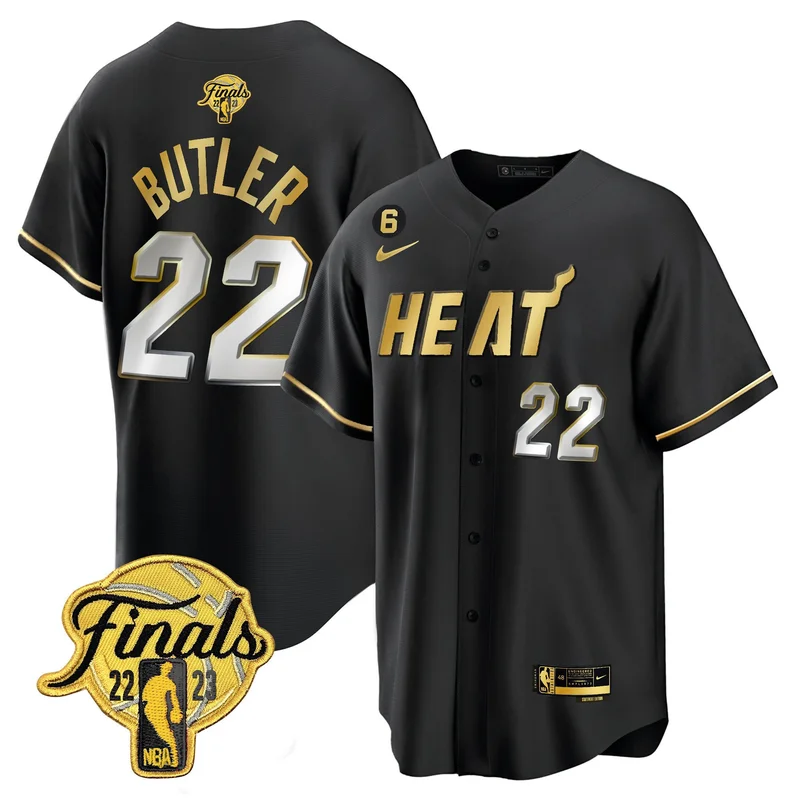 Bam Adebayo 13 Miami Heat Jersey 2023 Finals Baseball - Black Limited - Image 5