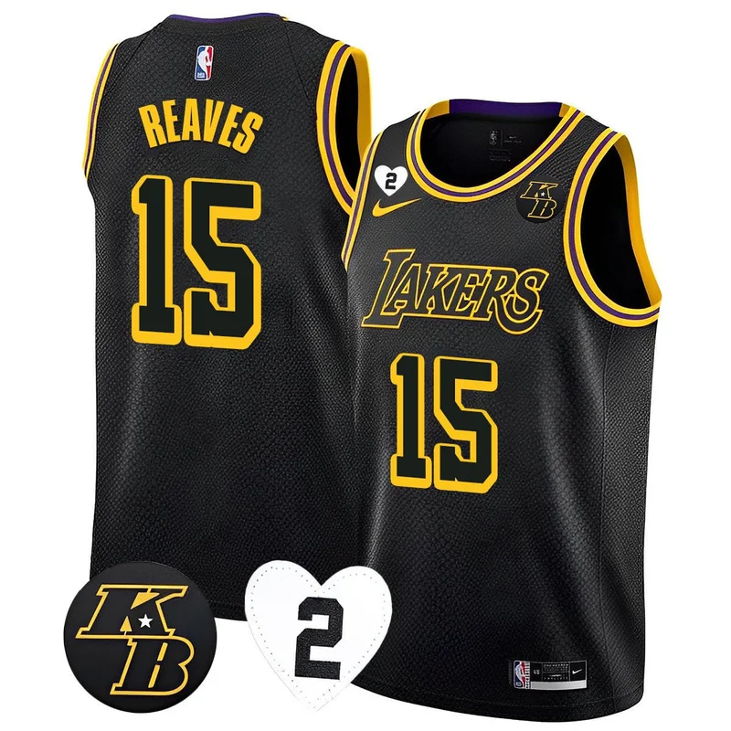 Austin Reaves 15 Los Angeles Lakers Jersey Alternate Baseball - Purple - Image 4