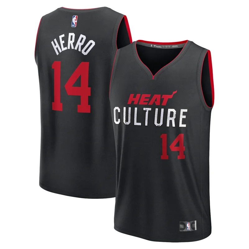 Tyler Herro Miami Heat Jersey Fast Break - Black - City Edition