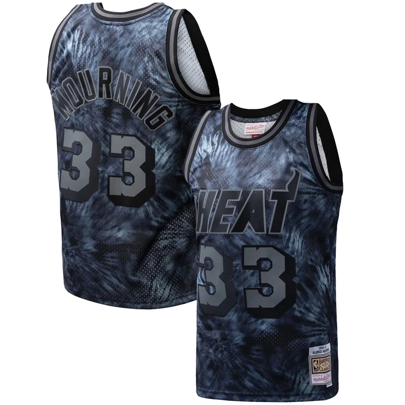Alonzo Mourning Miami Heat Jersey 2005 2006 Hardwood Classics Swingman - Black - Image 3
