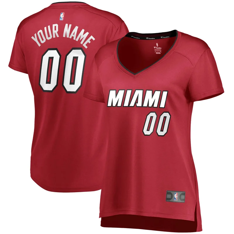 Miami Heat Jersey Fast Break Custom Wine - Statement Edition