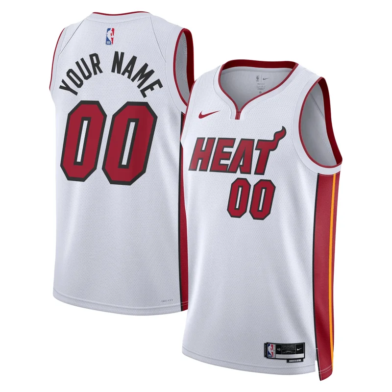 Miami Heat Jersey Unisex Swingman Custom White - Association Edition
