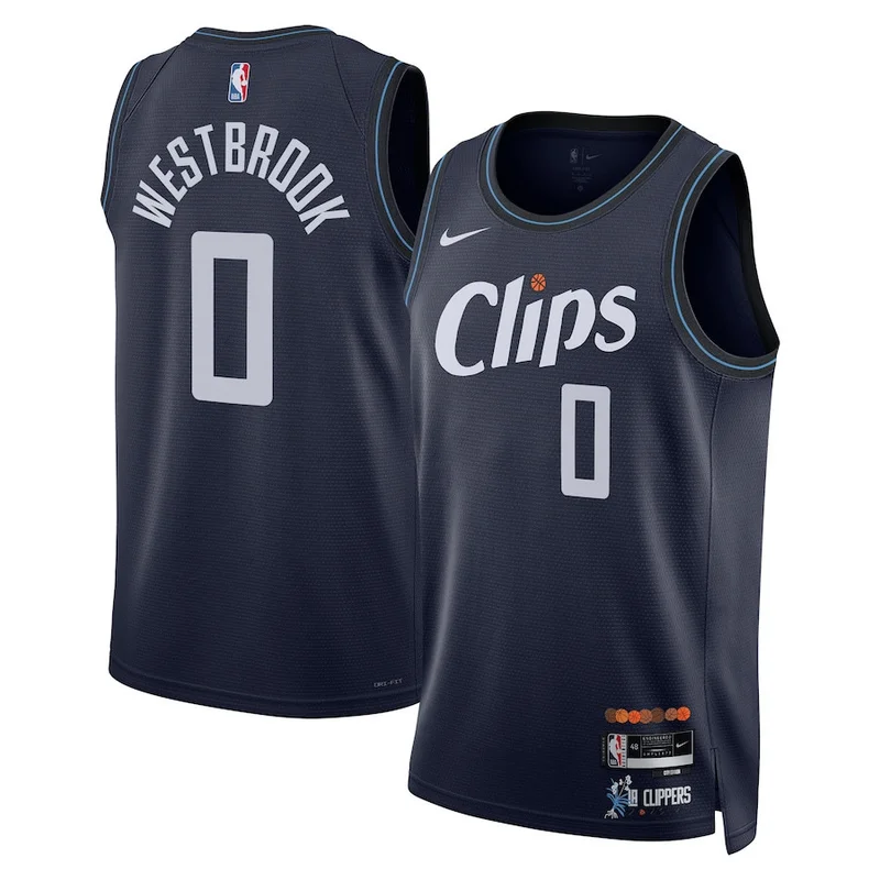 Ivica Zubac LA Clippers Jersey Fast Break - Icon Edition - Royal - Image 3