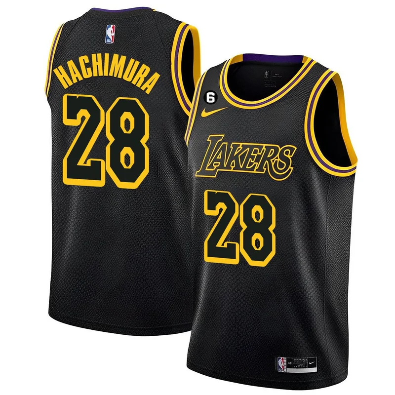 Los Angeles Lakers Jersey Color Sleeves Baseball - Purple - Image 3