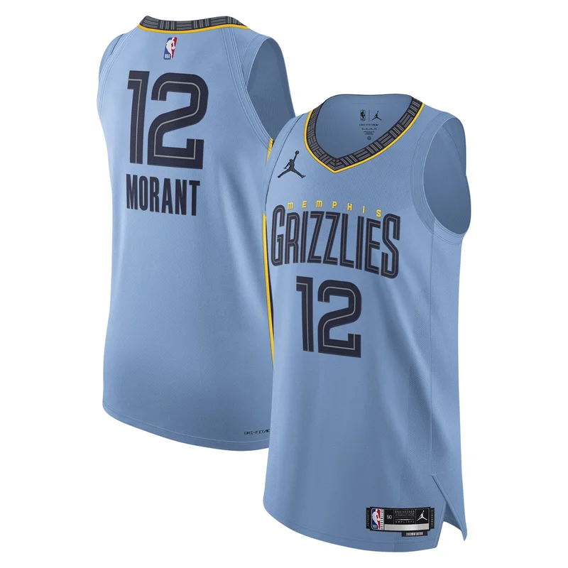Ja Morant Memphis Grizzlies Jersey Jordan Brand Player - Statement Edition - Light Blue