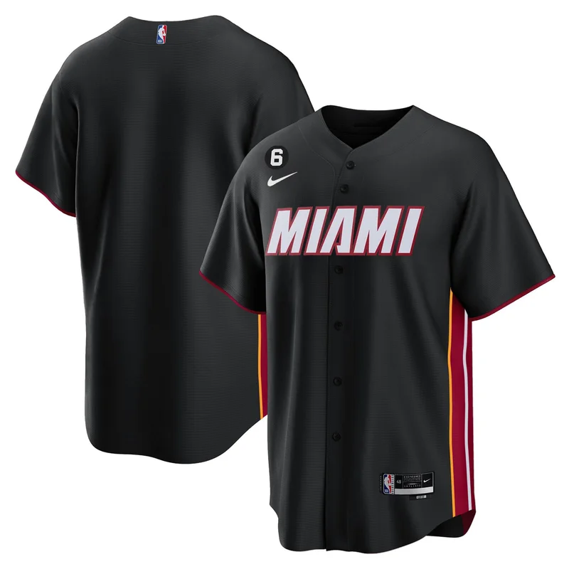 Kevin Love 42 Miami Heat Jersey Baseball - Black - Image 4