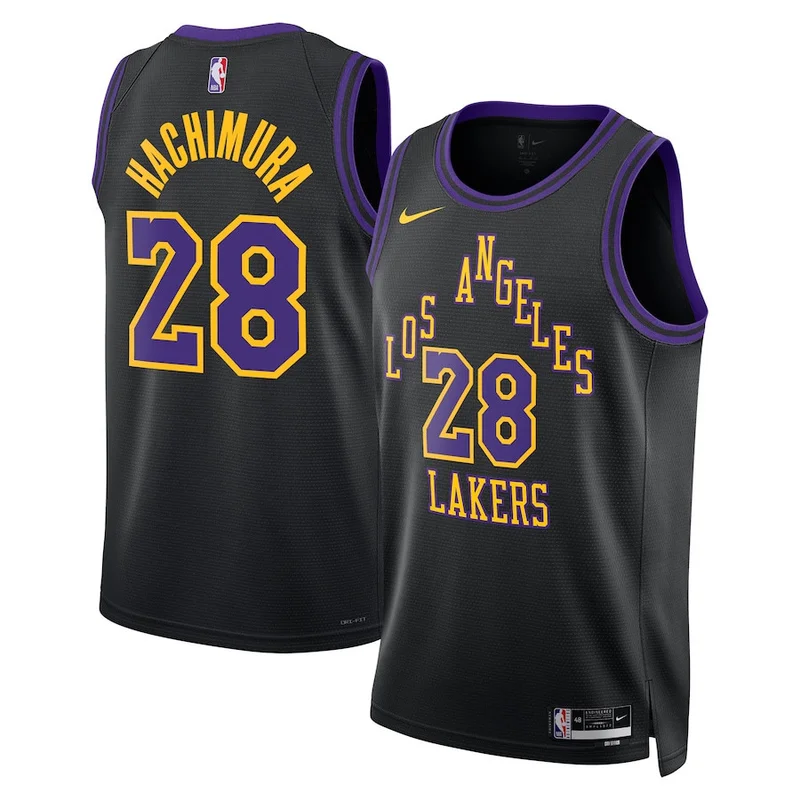 Los Angeles Lakers Jersey Color Sleeves Baseball - Purple - Image 4