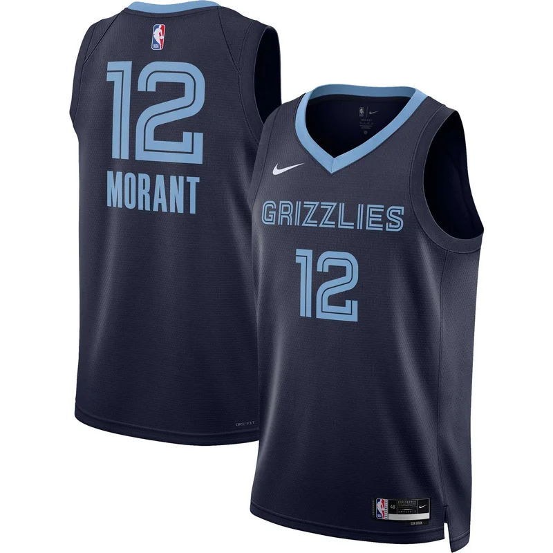Ja Morant Memphis Grizzlies Jersey Unisex Select Series Swingman - Light Blue - Image 3