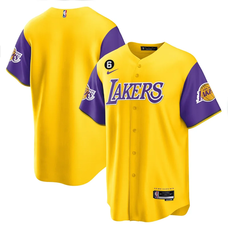 LeBron James 6 Los Angeles Lakers Jersey Kobe & Gigi Patch 2023 - Black Mamba - Image 3