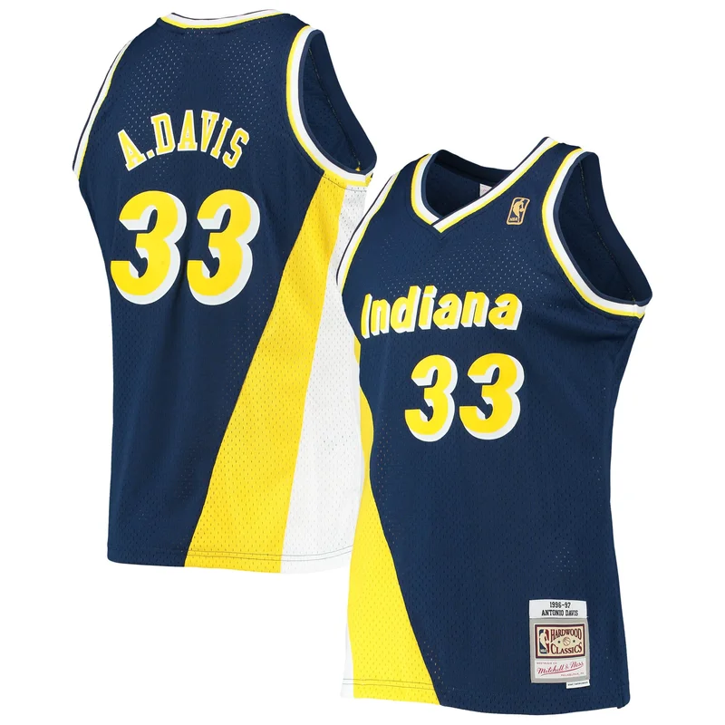 Yao Ming Houston Rockets Jersey Hardwood Classics 2004 05 Split Swingman - Navy Red - Image 4