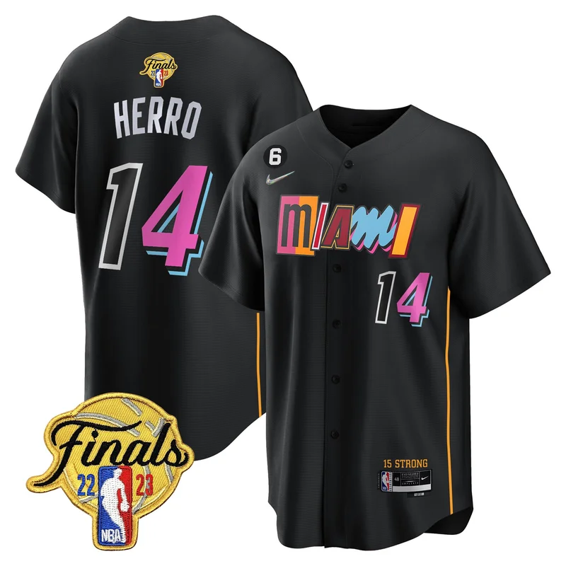 Kevin Love 42 Miami Heat Jersey Baseball - Black - Image 5