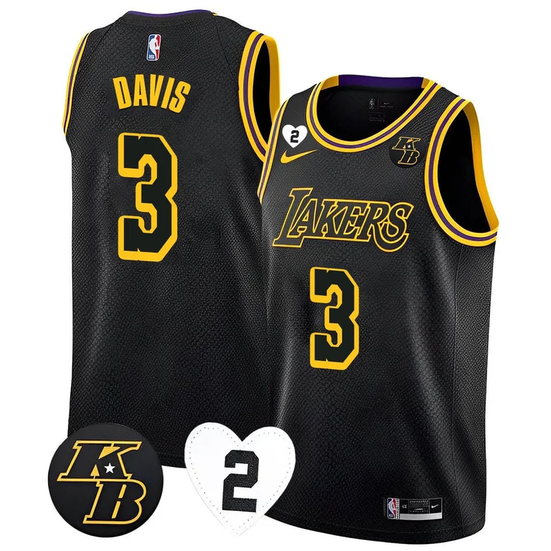 Anthony Davis 3 Los Angeles Lakers Jersey Alternate Baseball - White - Image 4