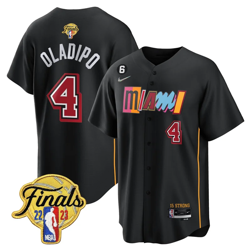 Victor Oladipo 4 Miami Heat Jersey 2023 Finals Baseball - Association - Image 3