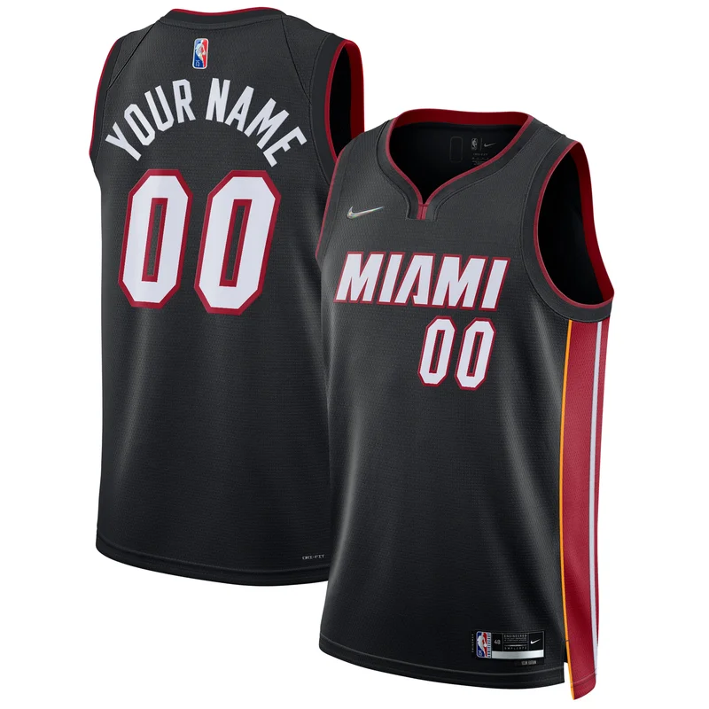 Harold Miner Miami Heat Jersey 1992 93 Hardwood Classics Swingman Throwback - Black - Image 3