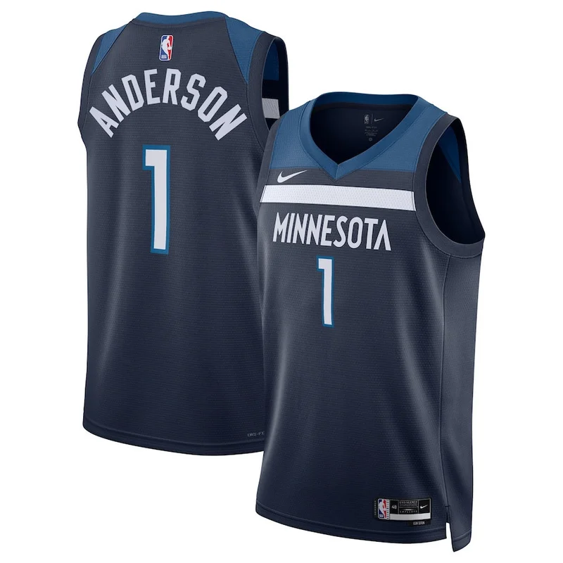 Jaden McDaniels 3 Minnesota Timberwolves Jersey Unisex Swingman - Icon Edition - Navy - Image 4