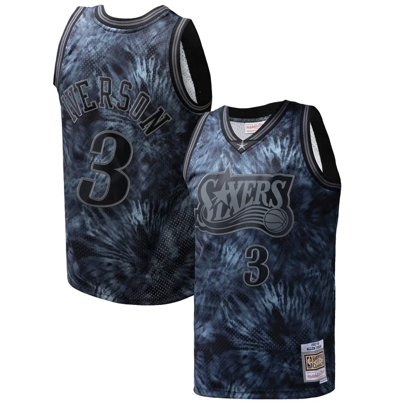 Allen Iverson Philadelphia 76ers Jersey Hardwood Classics 1997 98 Ghost Green Swingman - Image 2