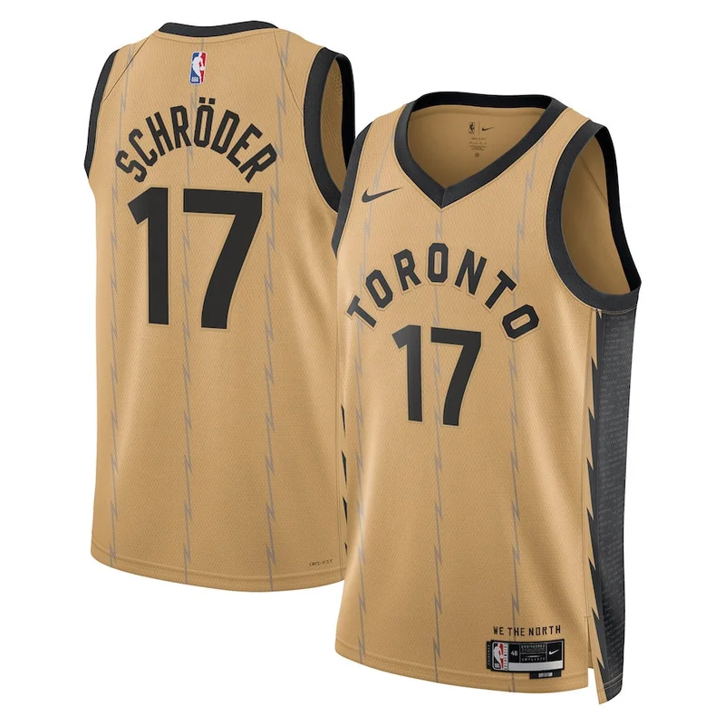 Dennis SchrÃ¶der 17 Toronto Raptors Jersey 2023/24 City Edition Swingman - Gold