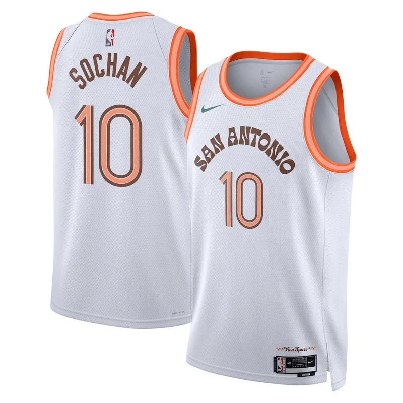 Jeremy Sochan 10 San Antonio Spurs Jersey 2023/24 City Edition Swingman - White