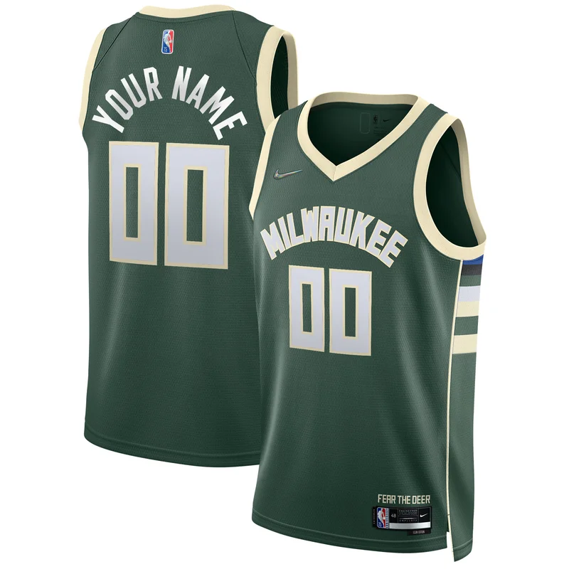 Milwaukee Bucks Jersey 2020 21 Swingman Custom - Association Edition - White - Image 2