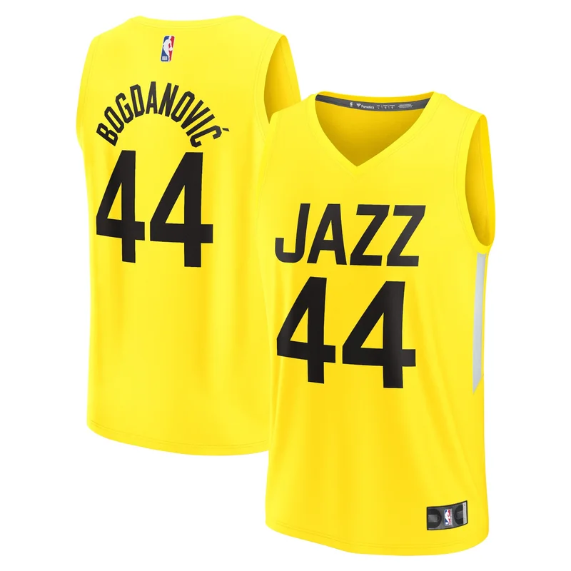Bojan Bogdanovic Utah Jazz Jersey Fast Break - Icon Edition - Yellow