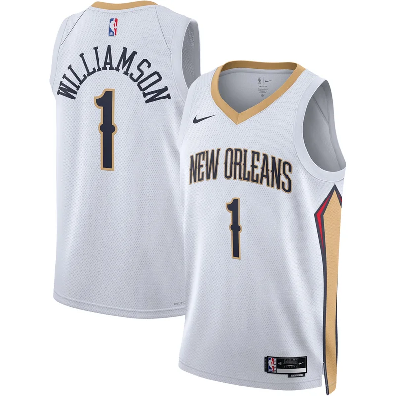 Zion Williamson New Orleans Pelicans Jersey 2021 22 Swingman - City Edition - White - Image 5