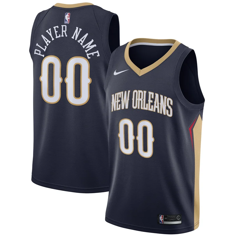 Naji Marshall New Orleans Pelicans Jersey Fast Break - Icon Edition - Navy - Image 4