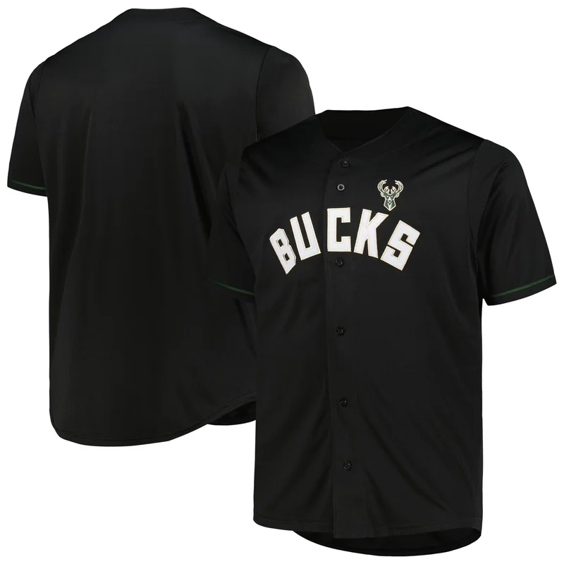 Milwaukee Bucks Jersey Profile Big & Tall Pop - Black