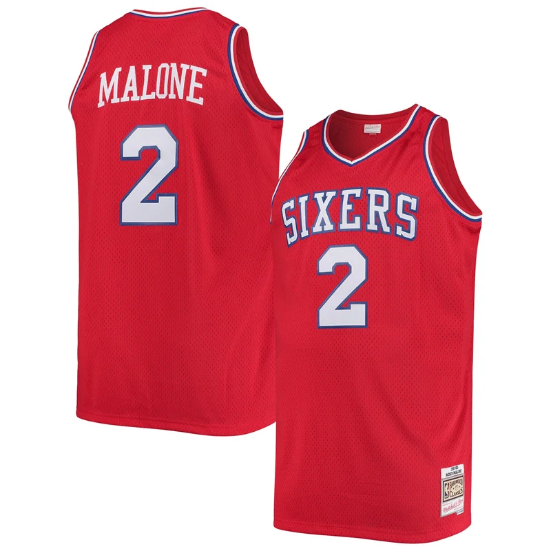 Moses Malone Philadelphia 76ers Jersey 1982 83 Big & Tall Hardwood Classics Swingman