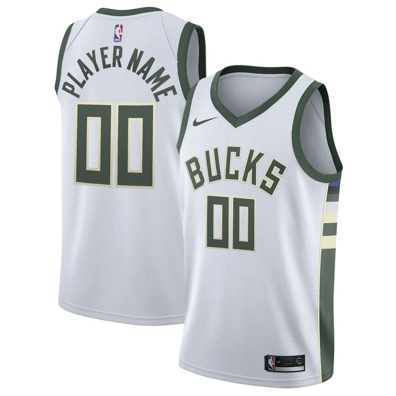 Milwaukee Bucks Jersey 2020 21 Swingman Custom - Association Edition - White