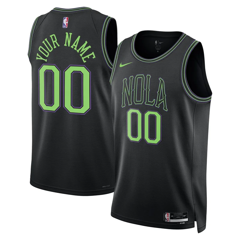 New Orleans Pelicans Jersey Unisex 2023 24 Custom Swingman - Black - City Edition