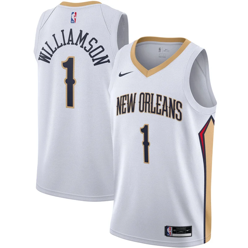 Zion Williamson New Orleans Pelicans Jersey 2021 22 Swingman - City Edition - White - Image 3
