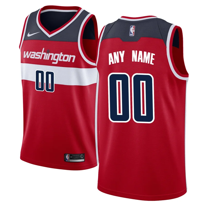 Washington Wizards Jersey 2021 22 Diamond Swingman Custom - Icon Edition - Red - Image 2