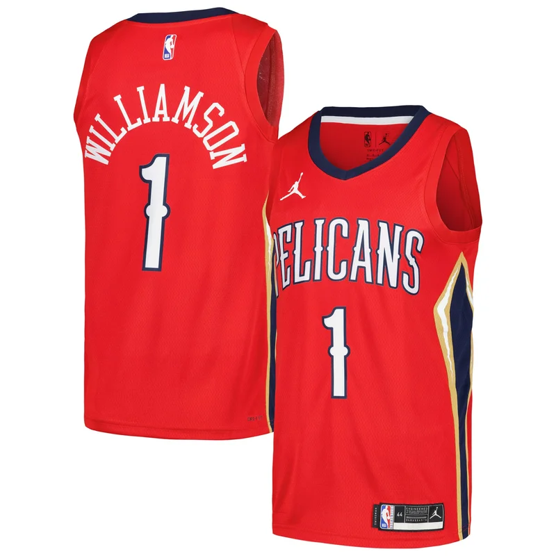 New Orleans Pelicans Jersey Fast Break Custom Navy - Icon Edition - Image 4