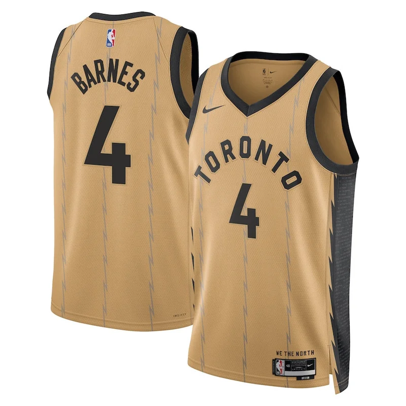 OG Anunoby 3 Toronto Raptors Jersey Swingman - City Edition - Black - Image 2