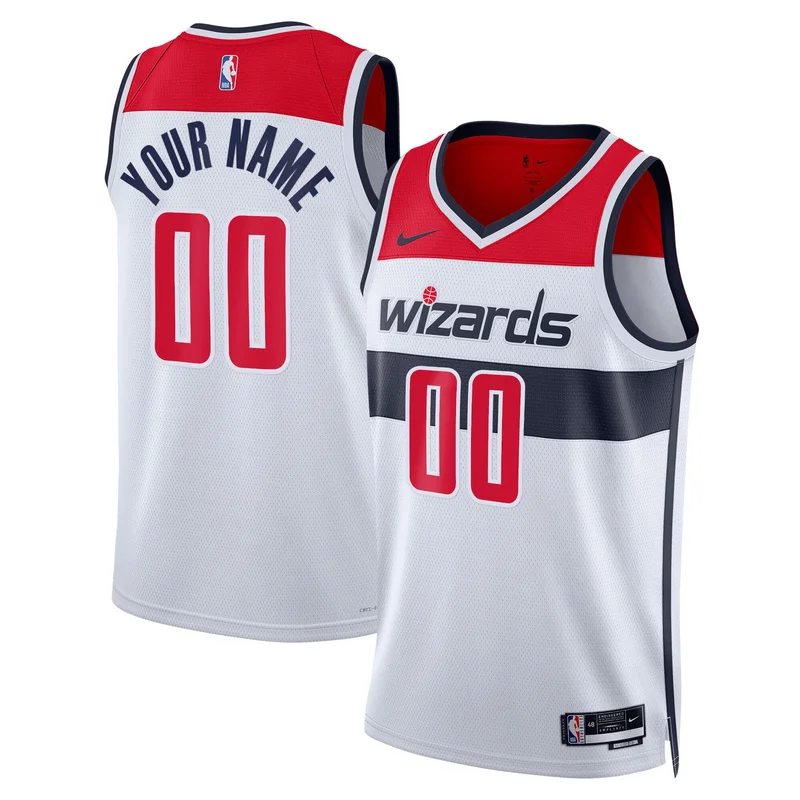 Washington Wizards Jersey Unisex Swingman Custom White - Association Edition