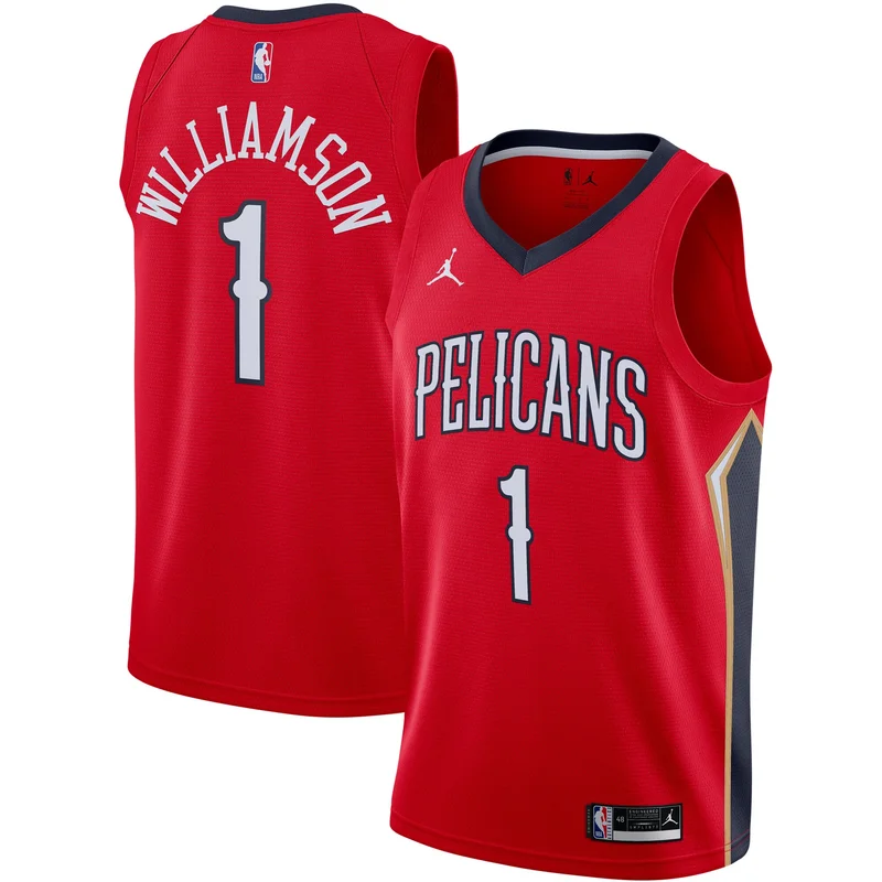 Zion Williamson New Orleans Pelicans Jersey Fast Break Red - Statement Edition - Image 4