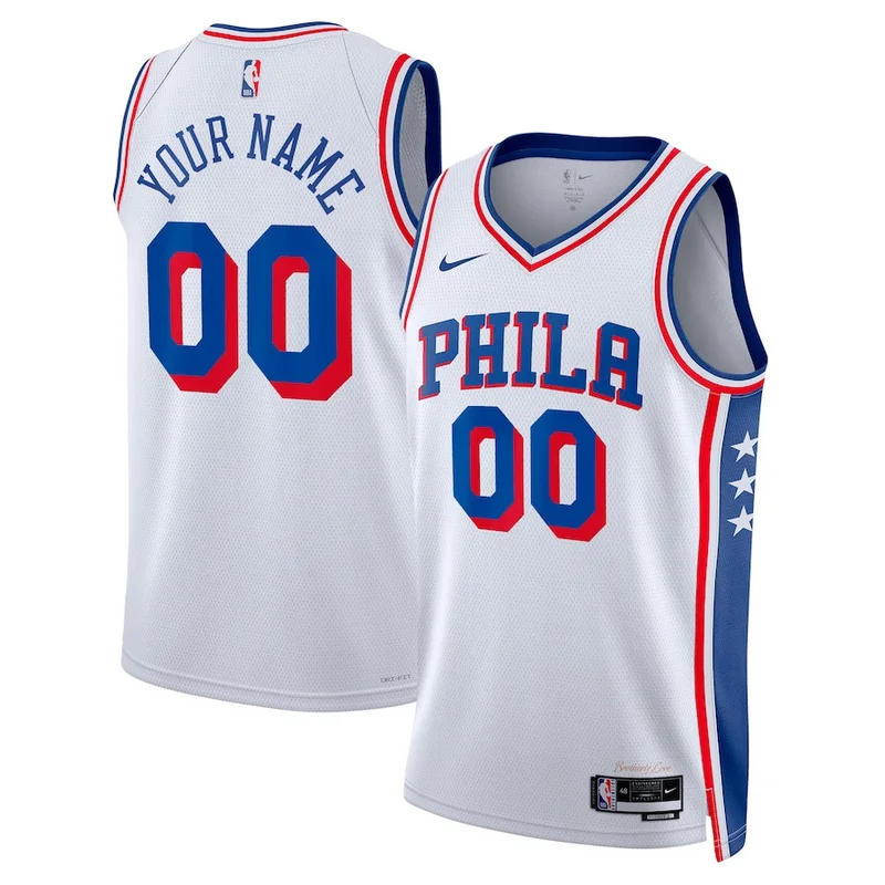 Philadelphia 76ers Jersey Association Swingman Custom - White