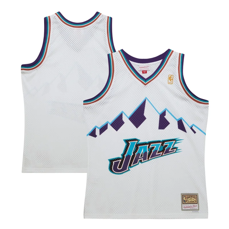 Utah Jazz Jersey 1996-97 Hardwood Classics Swingman - White