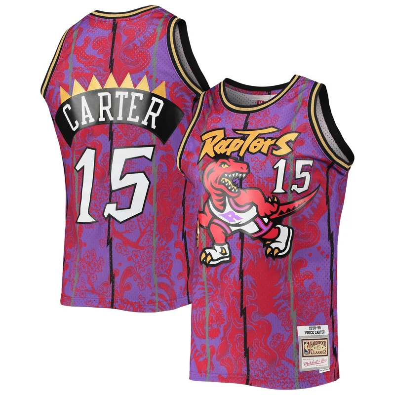 Vince Carter Toronto Raptors Jersey Hardwood Classics 1998 99 Hyper Hoops Swingman - - Image 2
