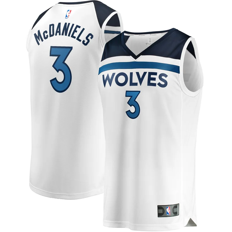 Jaden McDaniels 3 Minnesota Timberwolves Jersey Unisex Swingman - Icon Edition - Navy - Image 2