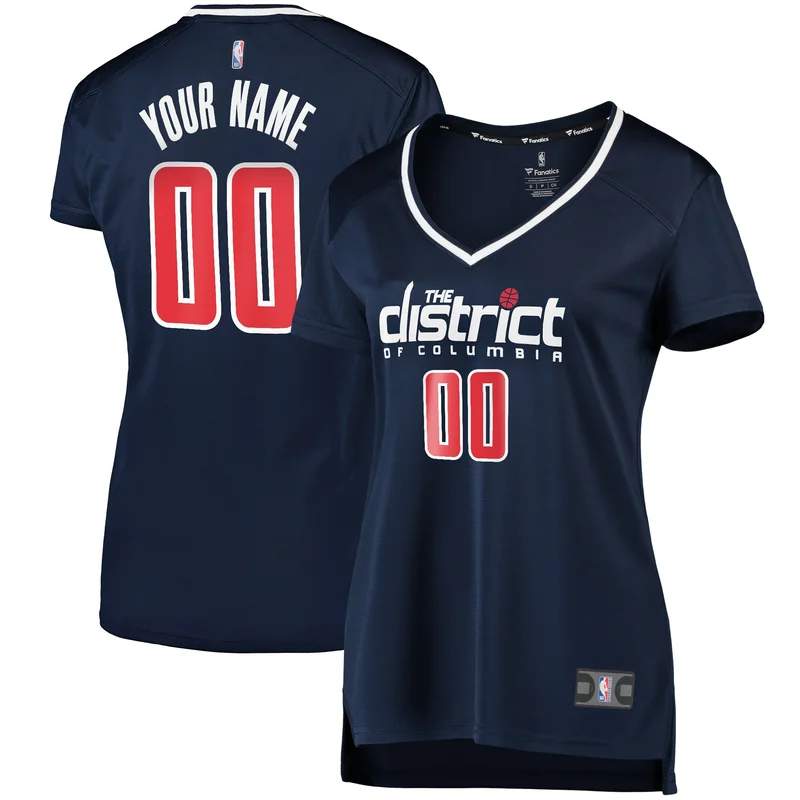 Washington Wizards Jersey Custom Fast Break Navy - Statement Edition
