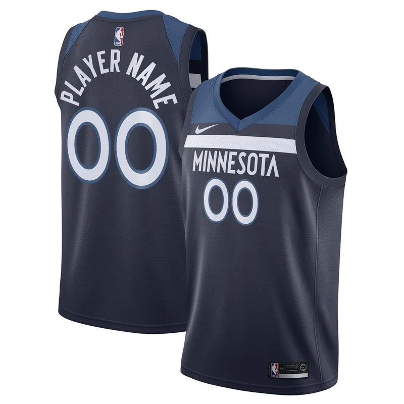 Minnesota Timberwolves Jersey Swingman Custom Navy - Icon Edition