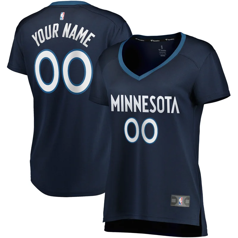 Minnesota Timberwolves Jersey Swingman Custom Navy - Icon Edition - Image 2