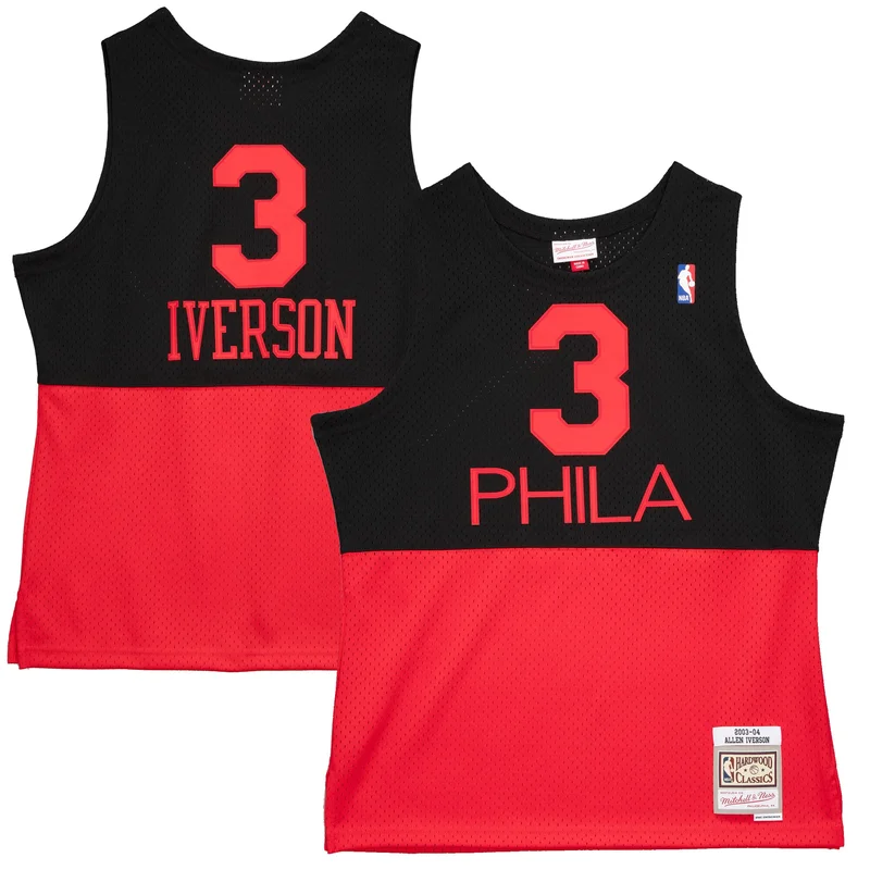 Allen Iverson Philadelphia 76ers Jersey 2001 02 Hardwood Classics Swingman - White - Image 3