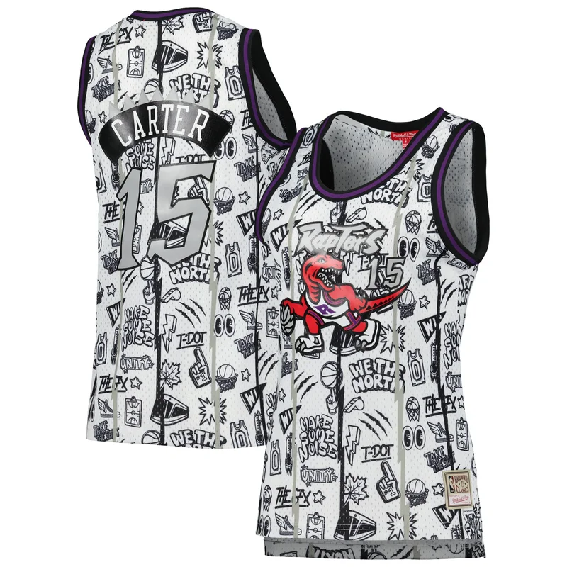 Vince Carter Toronto Raptors Jersey Hardwood Classics 1998 99 Hyper Hoops Swingman - - Image 5
