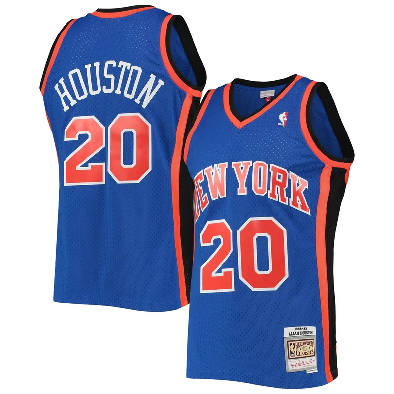 Allan Houston New York Knicks Jersey Hardwood Classics Swingman - Blue