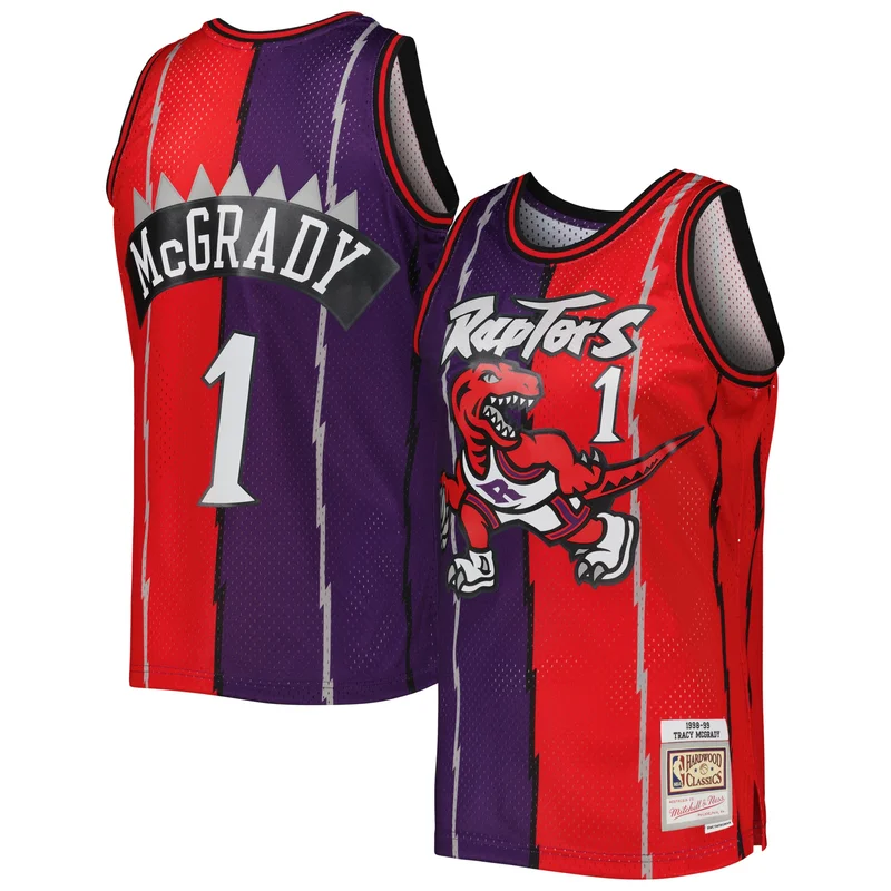 Tracy McGrady Toronto Raptors Jersey 1998 99 Galaxy Swingman - Purple - Image 3