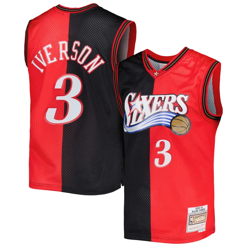 Allen Iverson Philadelphia 76ers Jersey Hardwood Classics 1997 98 Ghost Green Swingman - Image 3
